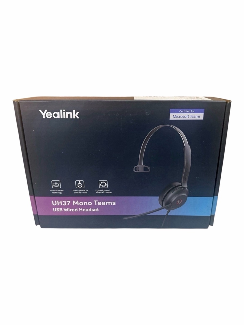 Yealink UH37 Mono Teams USB Wired Headset Certified For Microsoft Teams